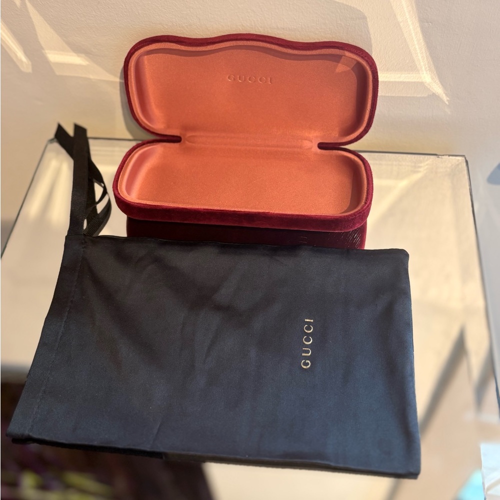 Gucci Red velvet sunglasses case